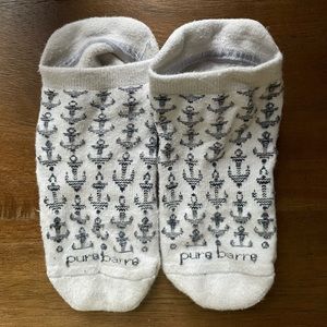 Pure Barre sticky socks, anchor pattern, small